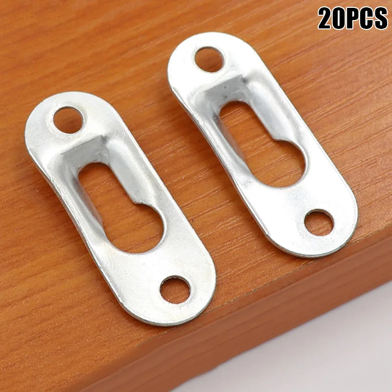 20 шт./компл. вешалки для замочных скважин железная подвесная пластина фурнитура