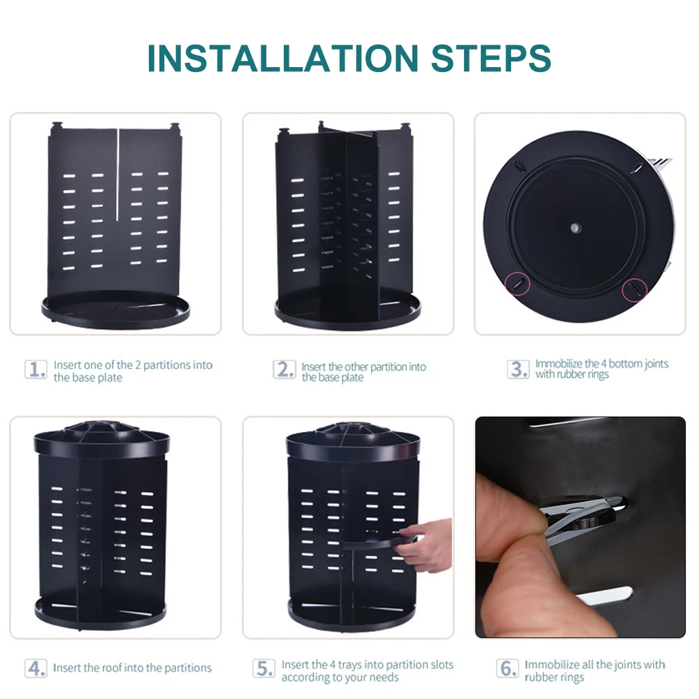 1 шт. 360 градусов вращающийся Регулируемый косметический дисплей для хранения