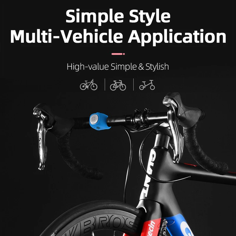 ROCKBROS Bicycle Bell 90 dB Rainproof Electric Horn MTB Bike Handlebar Gel Silica Shell Ring 3 Voices Cycling Accessories | Спорт и