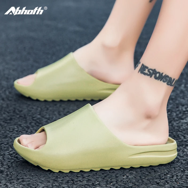 

Abhoth Men's Slippers Lightweight Non-slip Sandals Casual Breathable Comfortable Beach Men Shoes Couple Zapatillas De Hombre 45