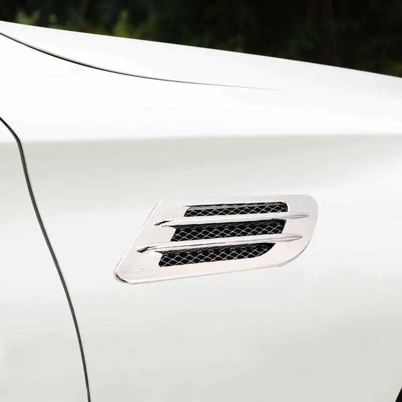 2Pcs/Set Car Side Air Flow Vent for Fender Hole Cover Intake Grille Duct Decoration ABS Plastic Sticker BMW Subaru Chevrolet | Автомобили