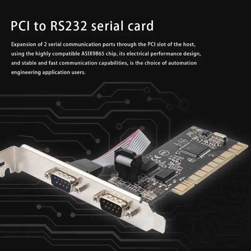 

PCI-2 порта s COM 9-контактный Серийный адаптер платы RS232 последовательные порты разъемы компьютерный компонент адаптер