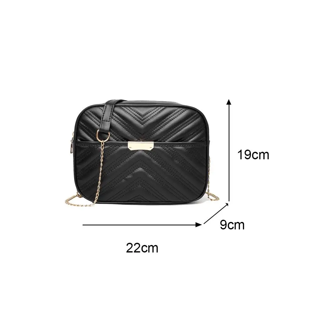 

Women Bags Fashion Casual Womens Handbag Simple Bags Women Pu Shoulder Messenger Bag Crossbody Bag Solid Color Chain Leather