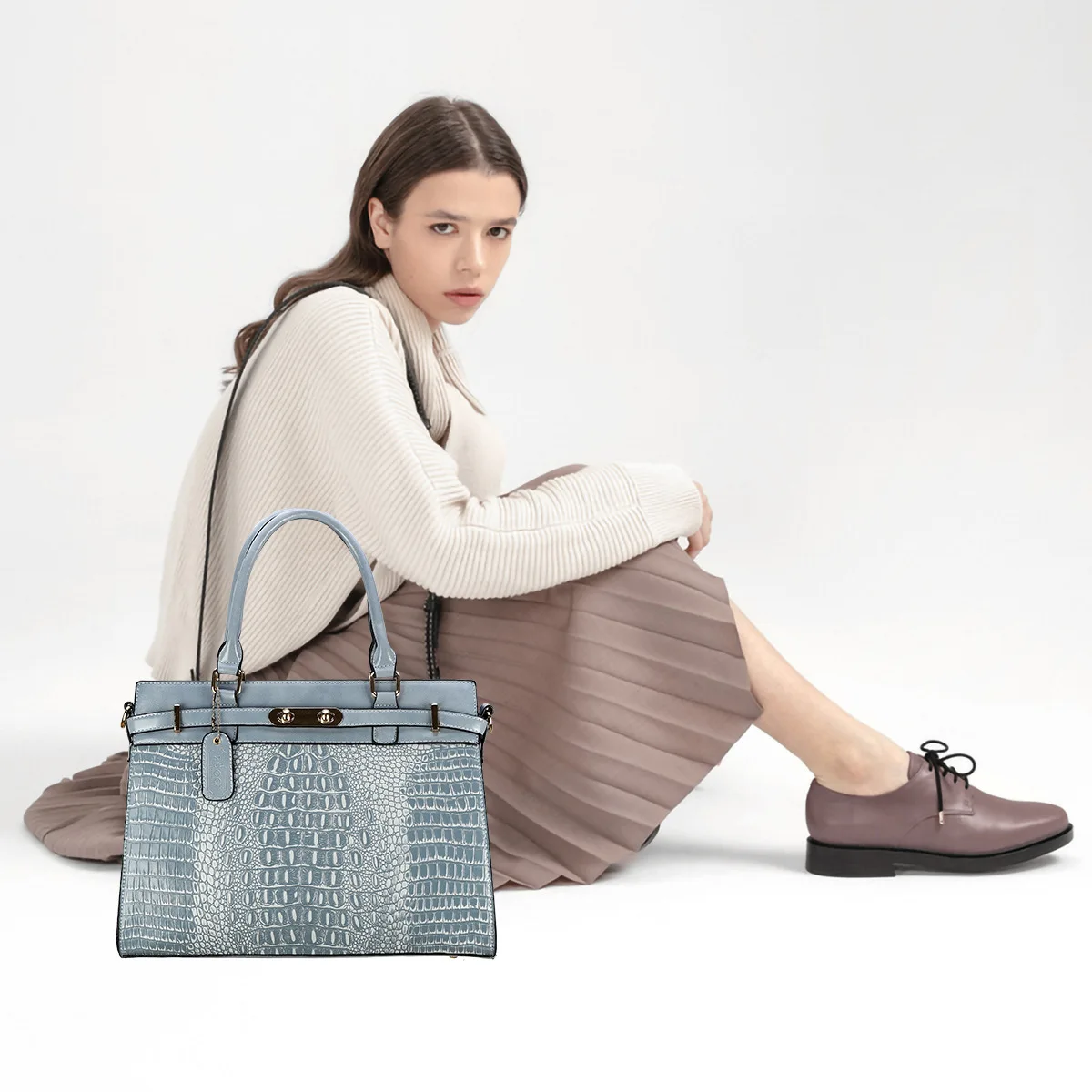 

Luxury Handbags Crocodile Women Bags Designer Large Capacity Tote Bag PU Leather Shoulder Crossbody Bags Ladies Money Purse