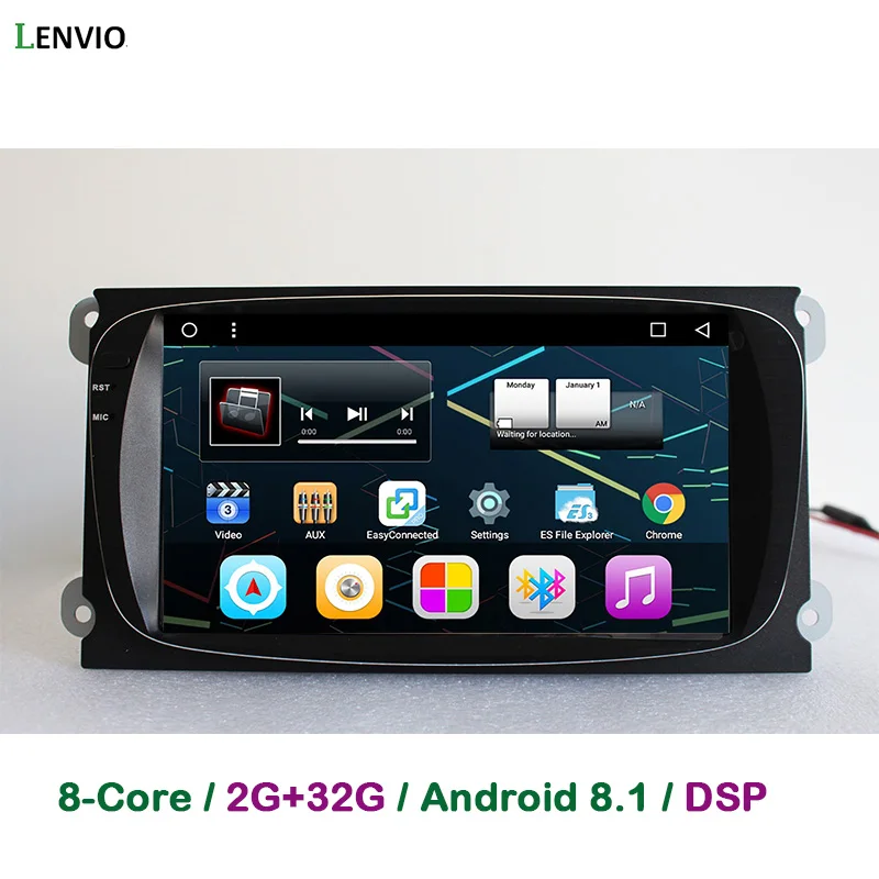 Lenvio " ips 2 ГБ+ 32 ГБ Android 8,1 Автомобильный gps dvd-плеер для Ford Mondeo 2007 2008-2011 S-Max 2008-2012 Focus 2008 2009 2010 Galaxy