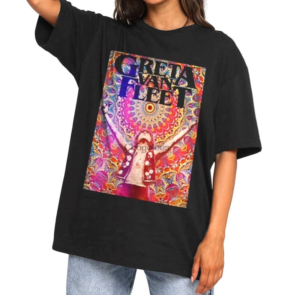 Рубашка Greta Van Fleet рубашка Джоша киска рок-группы Tour новинка 2021 странные горизонты