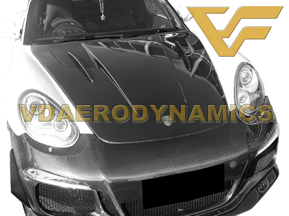 Подходит для 05 12 987 Porsche Cayman Boxster VAD MG капот двигателя из углеродного волокна двойной Карбон В в наличии|Капоты|