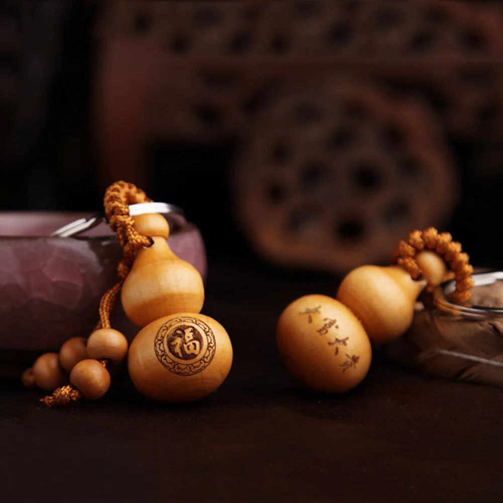 Традиционный брелок для ключей от машины мини-персик из дерева желаемый