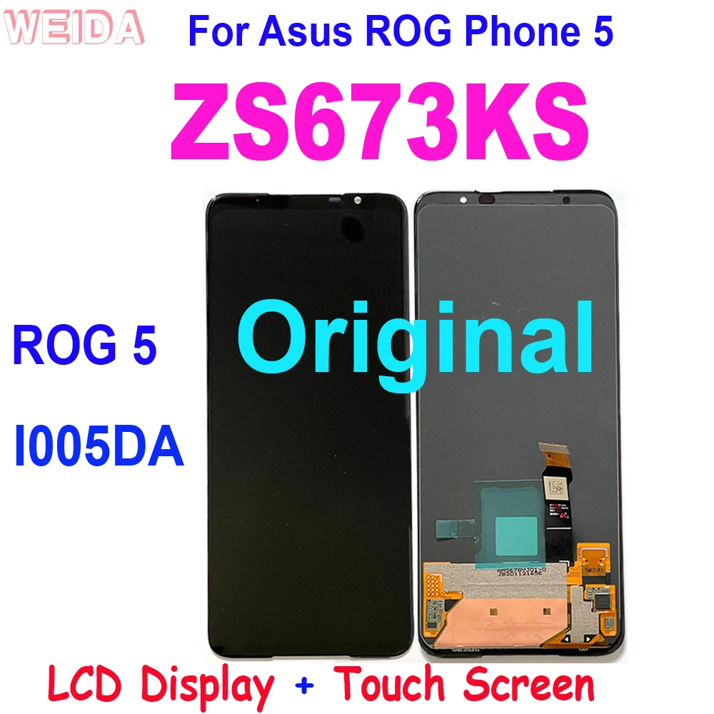 original lcd for asus rog phone 2 phone 3 phone 5 zs660kl zs600kl zs661ks zs673ks lcd display touch screen digitizer assembly free global shipping