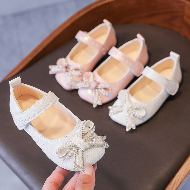 Обувь для девочек, Корейская версия туфель принцессы, модная детская обувь в западном стиле, универсальные сандалии на липучке с бантом