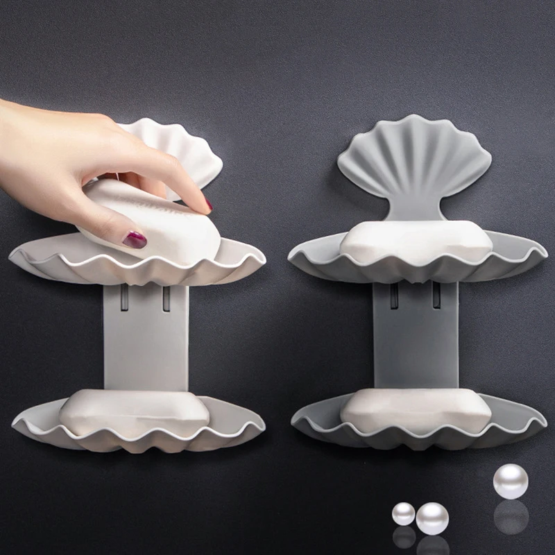 Настенный двухслойный асфальтовый ящик для мыла без пробивки отверстий в