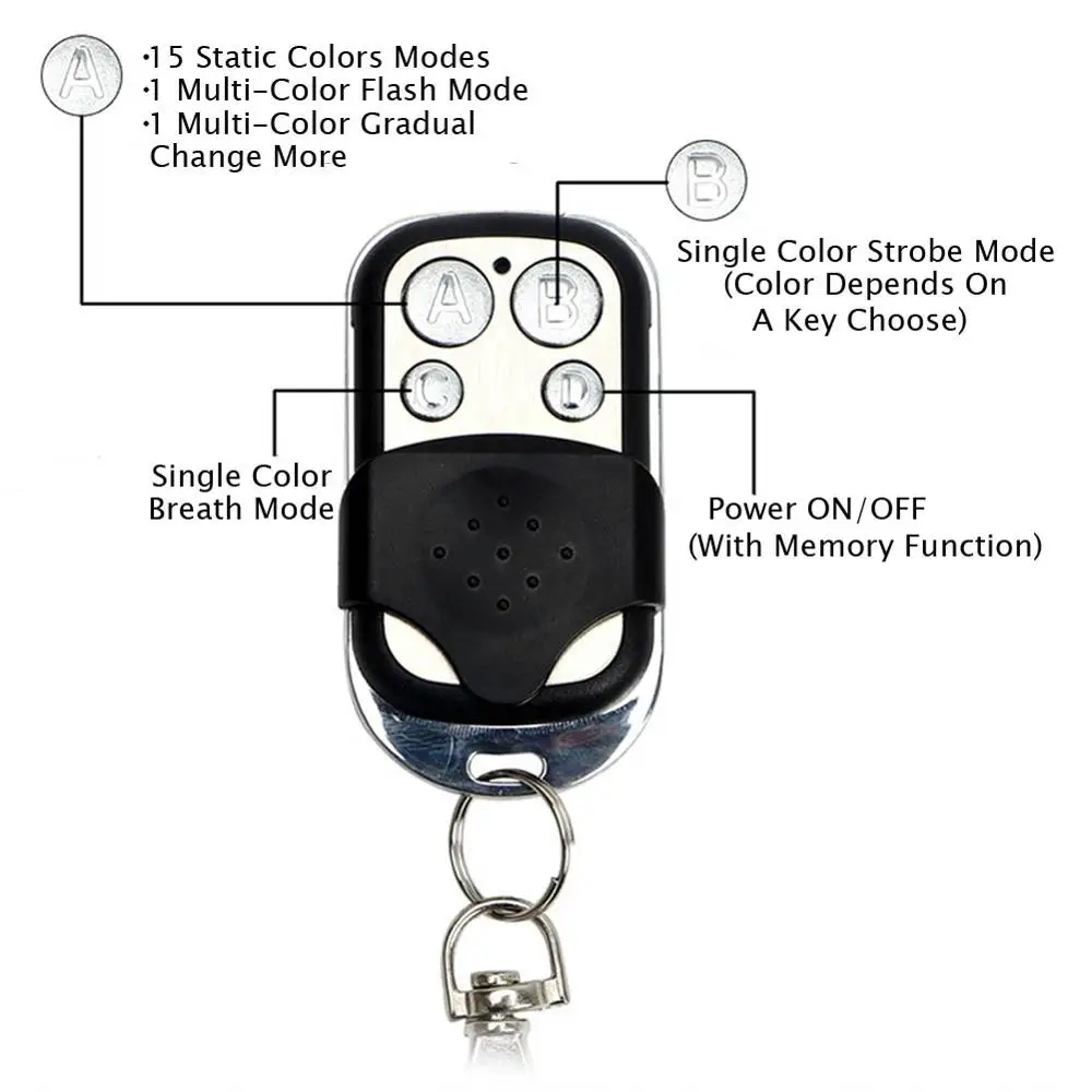 10 в 1 RGB 60 светодиодный автомобильный атмосферный свет с беспроводным пультом