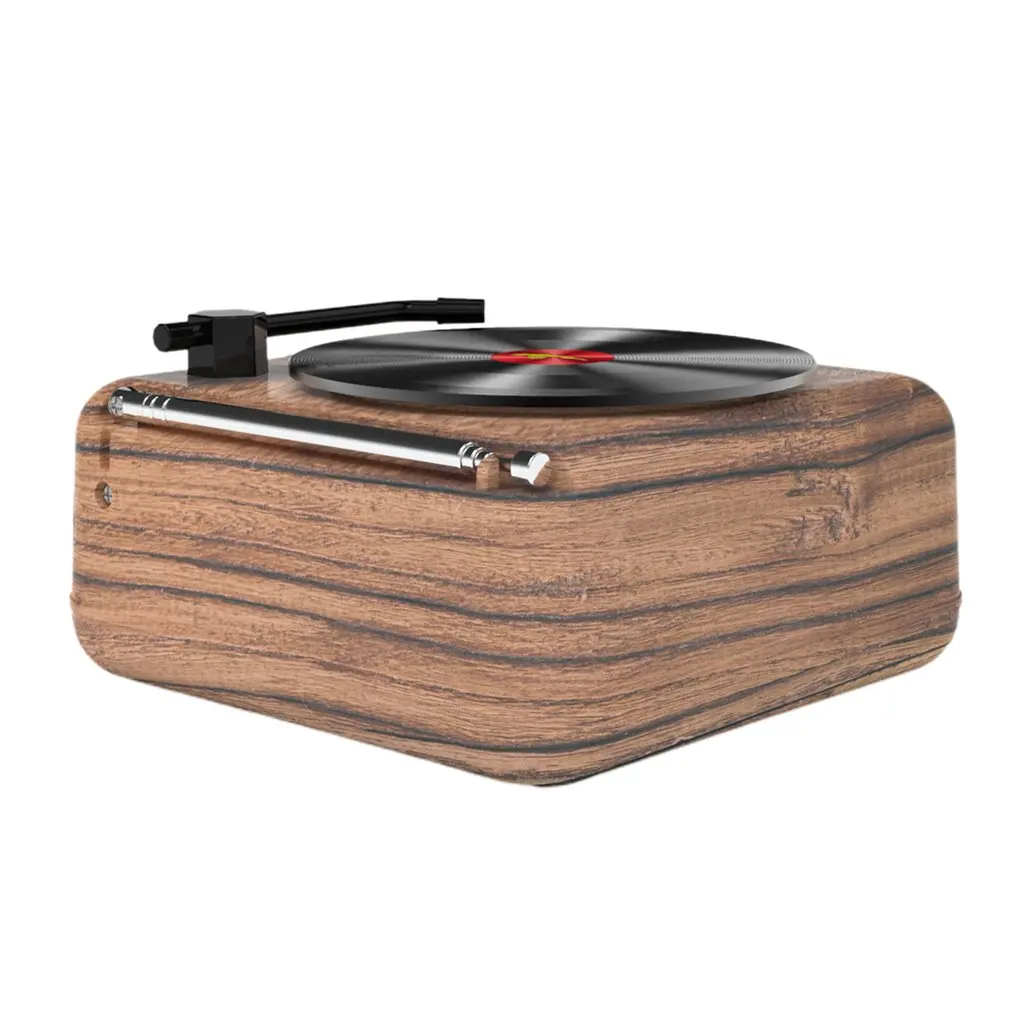 

Громкоговоритель в стиле ретро проигрыватель виниловых записей, Портативный прочный беспроводной динамик, креативный проигрыватель запис...