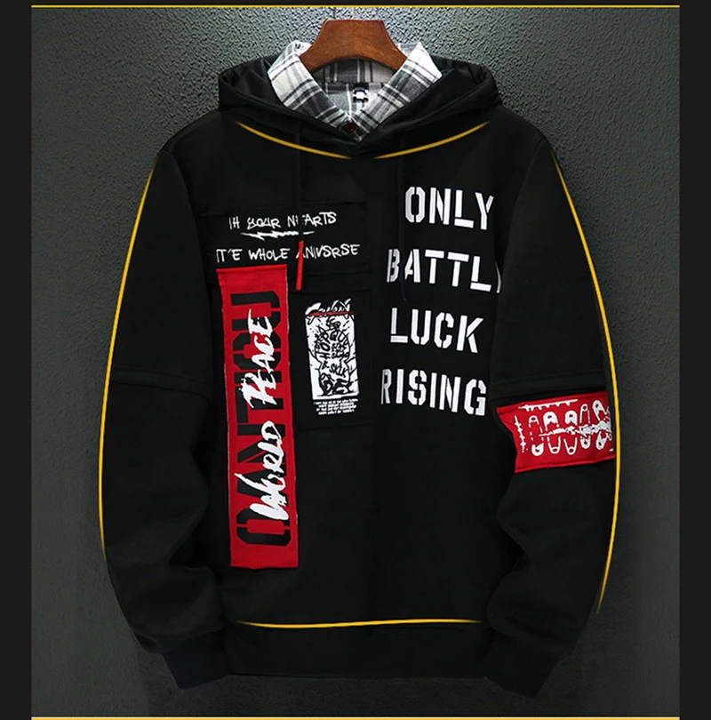Новинка 2020 Брендовые мужские толстовки с капюшоном и буквенным принтом