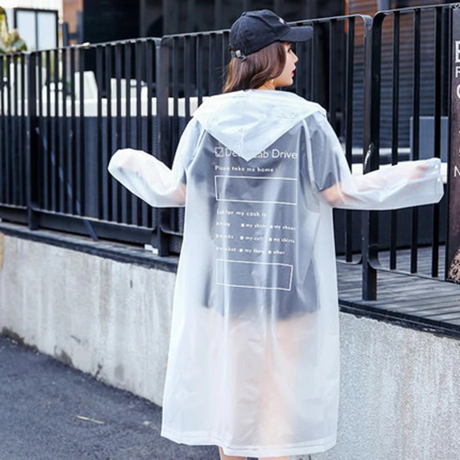 Мужской и Женский дождевик водонепроницаемый прозрачный желтый для мотоцикла