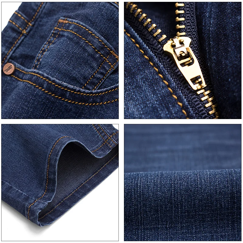 Летние мужские шорты-бермуды эластичные прямые джинсовые шорты размеры 28-46 2020 |