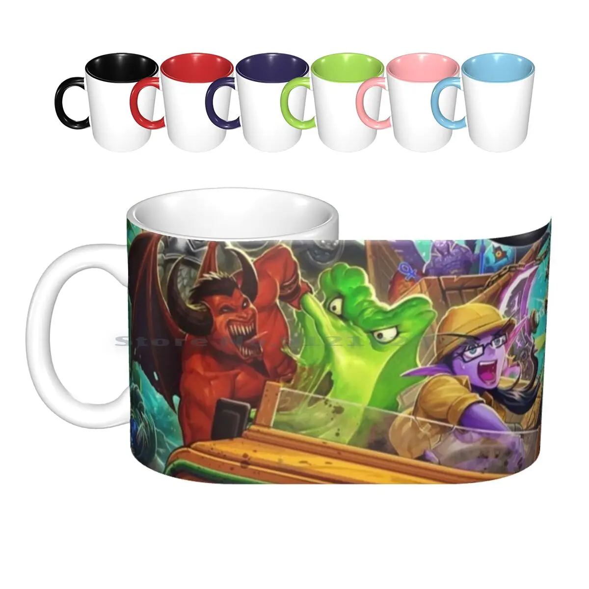 

Керамические кружки Hearthstone To The Wild Adventure для игр, кофейные чашки, Кружка для молока и чая, игровые игры Hearthstone, пазл для видеоигр