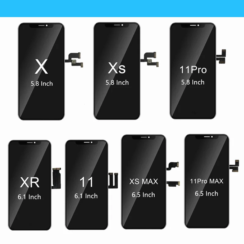 

OLED Quality LCD Screen for iPhone X XS XR 11 Display Touch Screen XS MAX 11 Pro Max Digitizer Assembly Replacement 3D Touch LCD