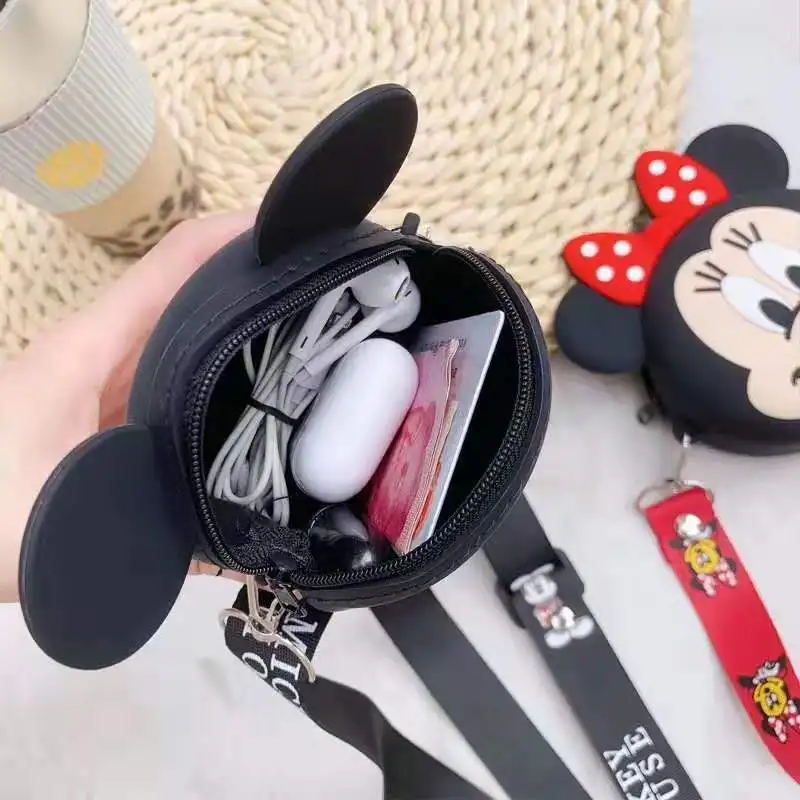 Новинка кошелек для монет Disney с Микки Маусом женская сумка-мессенджер через