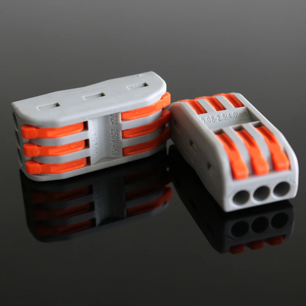 10 шт. PT-3-3 3 PIN польных компактный жильный кабель разъем проводки проводниковый