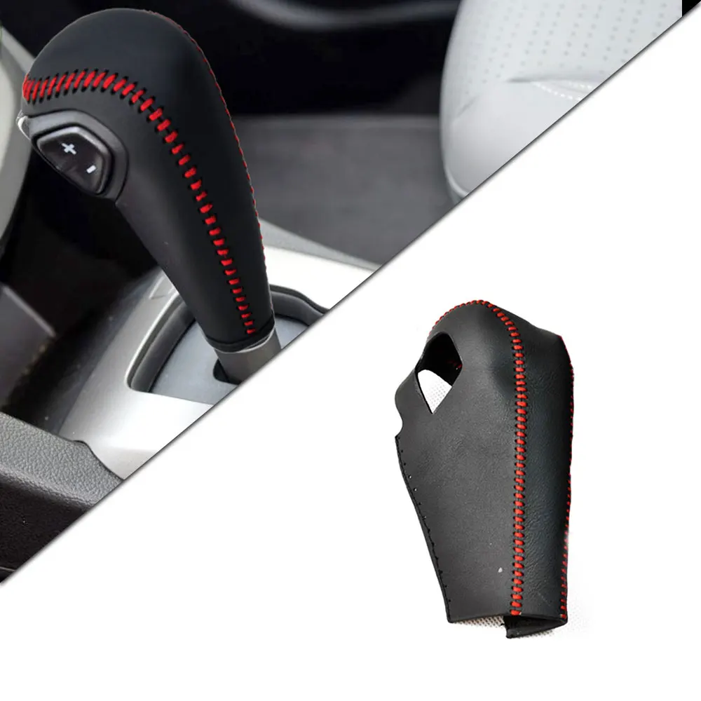 

For Chevrolet Trax 2014-2017 Aveo 2011-2014 1pc PU Leather Hand Brake Shift Knob Cover Gear Case Car Decor Shift Knob Shell