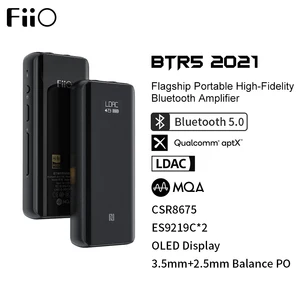 Аудиоприемник FiiO btr5 2021 без потерь, Bluetooth, MQA, сбалансированный адаптер для наушников Es9219c 2 DAC XMOS PCM 384 DSD256 3,5 мм 2,5 мм AMP