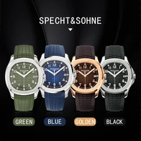 2022 new hot selling spechtsohne mens watch japan miyota 8215 movt mechanical wristwatches coloful rubber strap automatic watc
