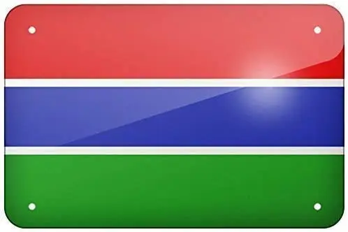 

Metal Sign Gambia Flag 12" x 18"