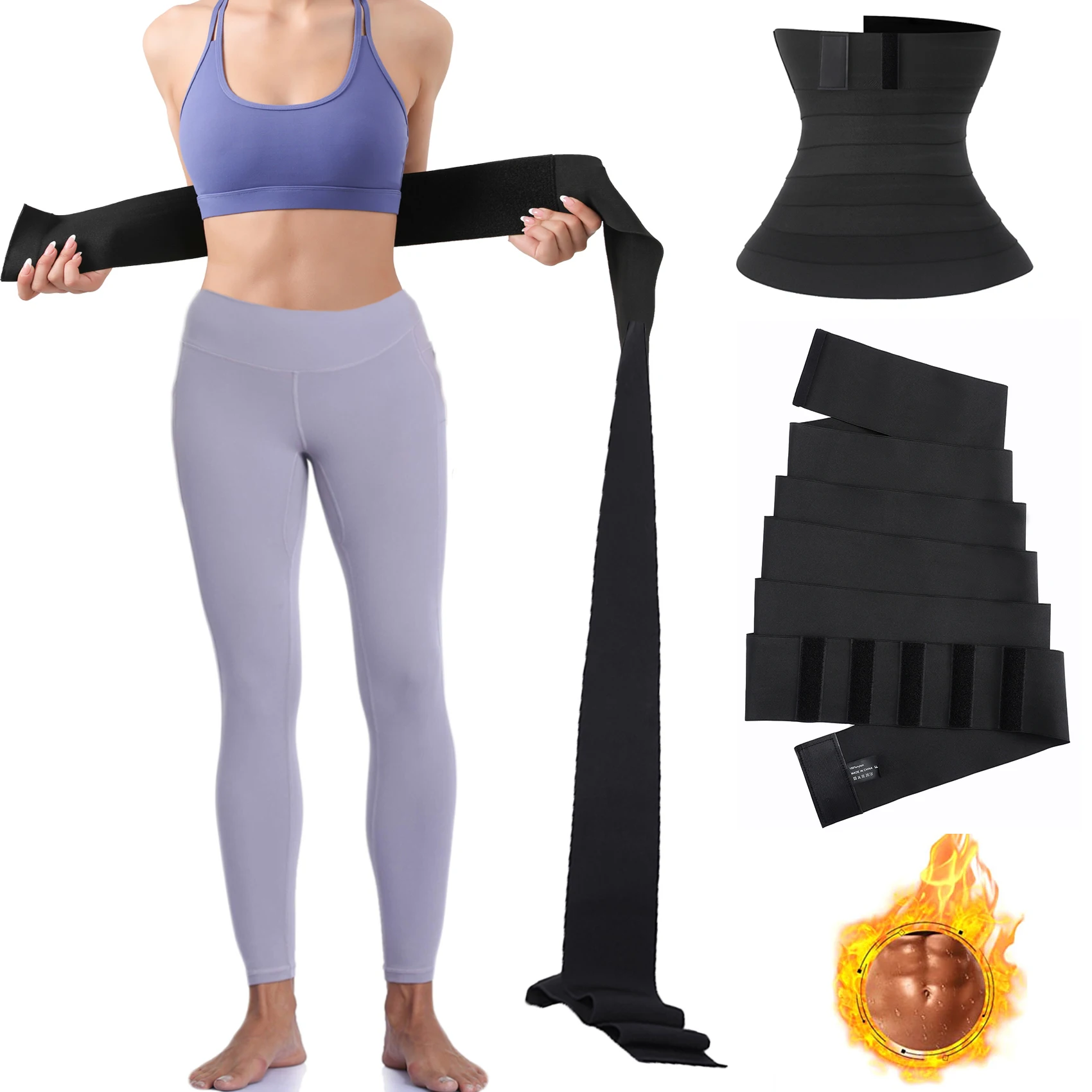 

Women Waist Trainer Shapewear Belt Belly Tummy Wrap Waist shaper Fajas Slim Modeling Belt Body Shaper Bandage Wrap Corset waist