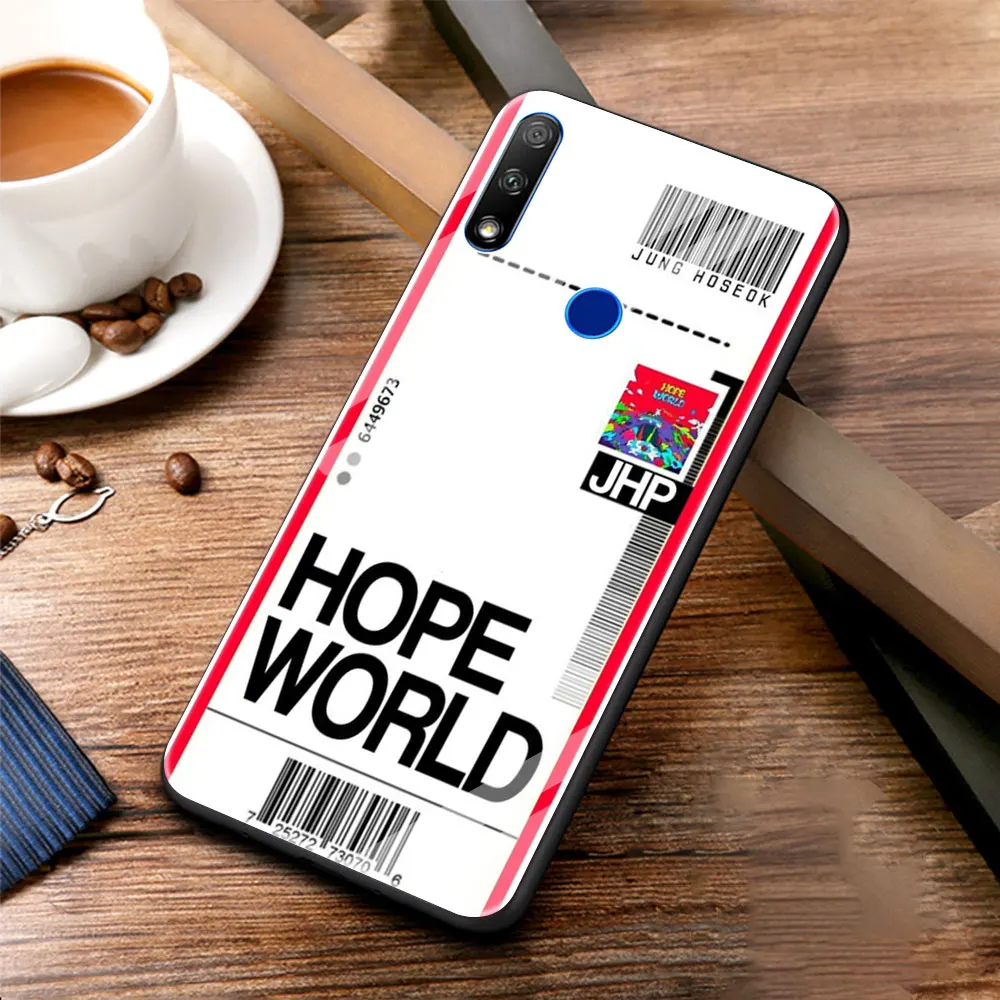

Ticket Boarding Pass Label Phone Case Cover for Honor 8X 9X Pro 10 20 30 Lite Plus Luxury Tempered Glass Soft Edge Shell Funda
