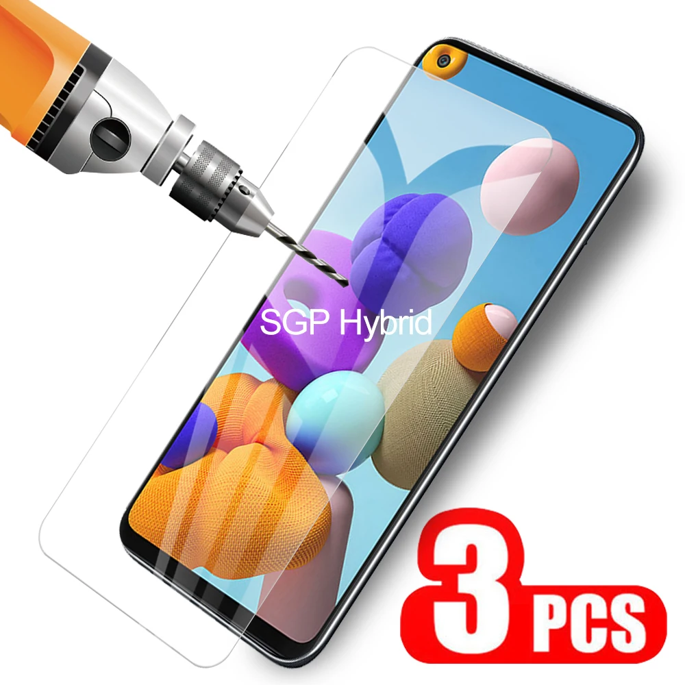 Защитное стекло для Samsung Galaxy A21s A21 прозрачное 3 шт.|Защитные стёкла и плёнки