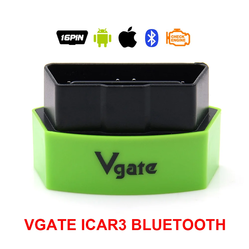 Vgate iCar3 ELM327 Bluetooth/wifi интерфейс IOS/Android Vgate Icar 3 wifi ELM 327 OBD2 OBDII автомобильный диагностический сканер - Цвет: ICAR3 BT Green