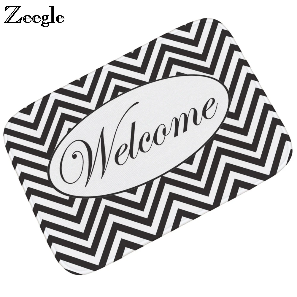 Zeegle Добро пожаловать коврики домашний коврик напольный впитывающий стол стул