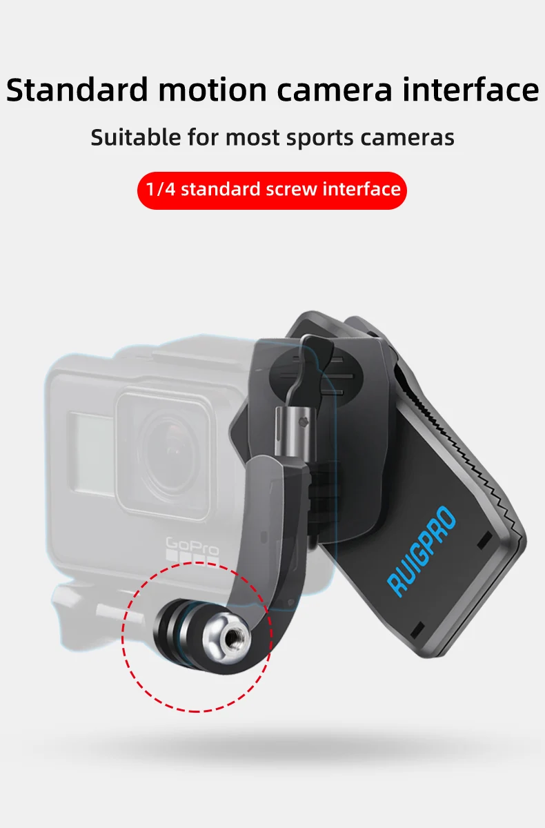 360 градусов вращения Рюкзак Сумка зажим для GoPro Hero 8 7 6 5 4 Xiaomi yi SJCAM SJ4000 DJI аксессуары для экшн-камеры