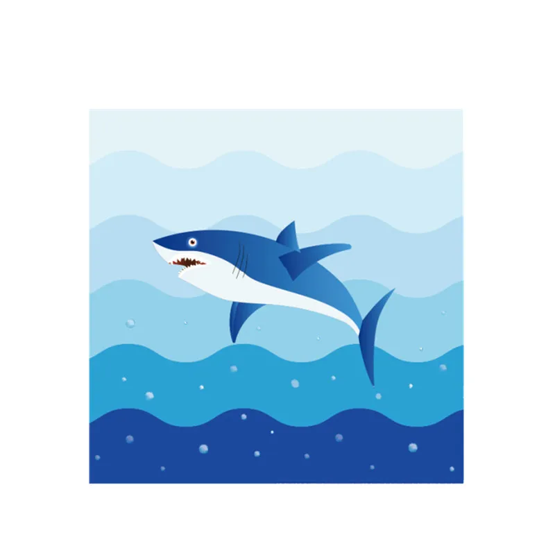 Морская жизнь голубая рыба Кит Акула 1-я детская тарелка для душа океанская