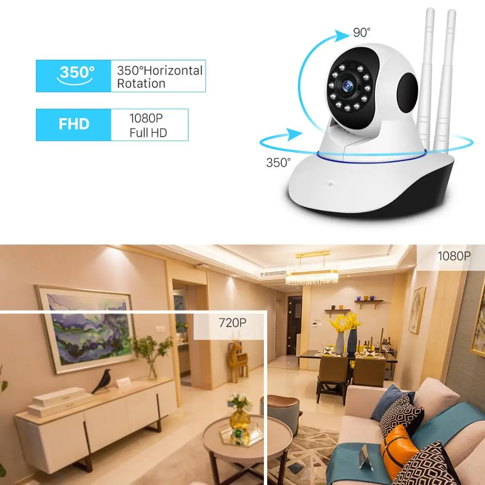 IP камера видеонаблюдения 1080P Wi Fi PTZ ночное видение|Камеры видеонаблюдения| |