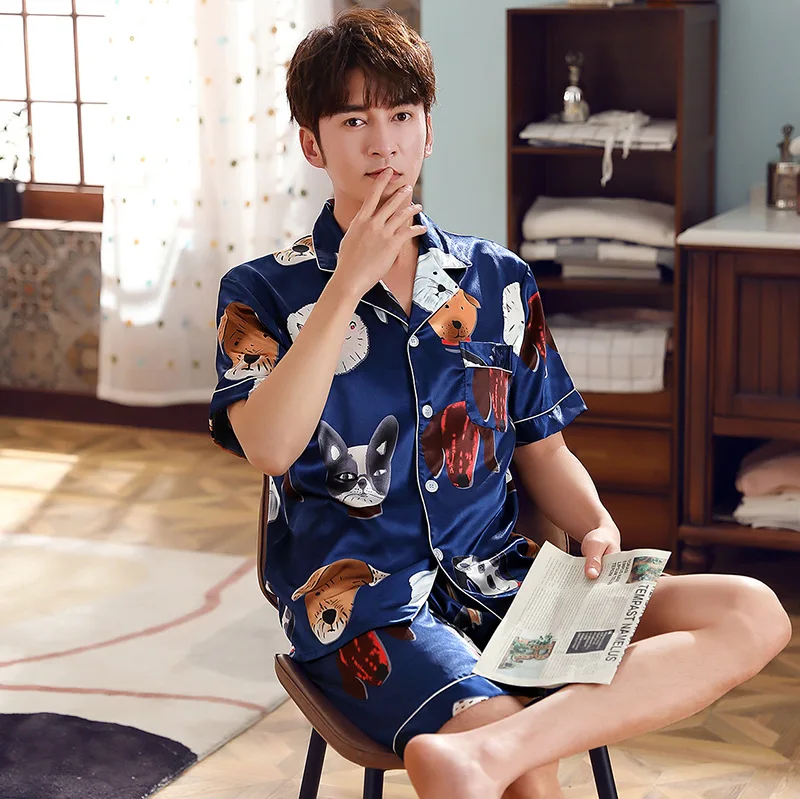 Ночная рубашка штаны пижама костюм летний комплект для сна с v-образным вырезом