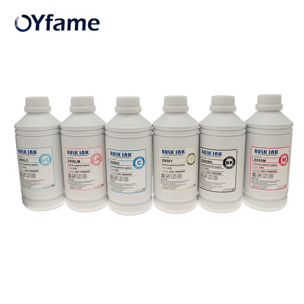 Краска OYfame 6 бутылок 1000 мл чернила для краски универсальные заправки hp canon brother