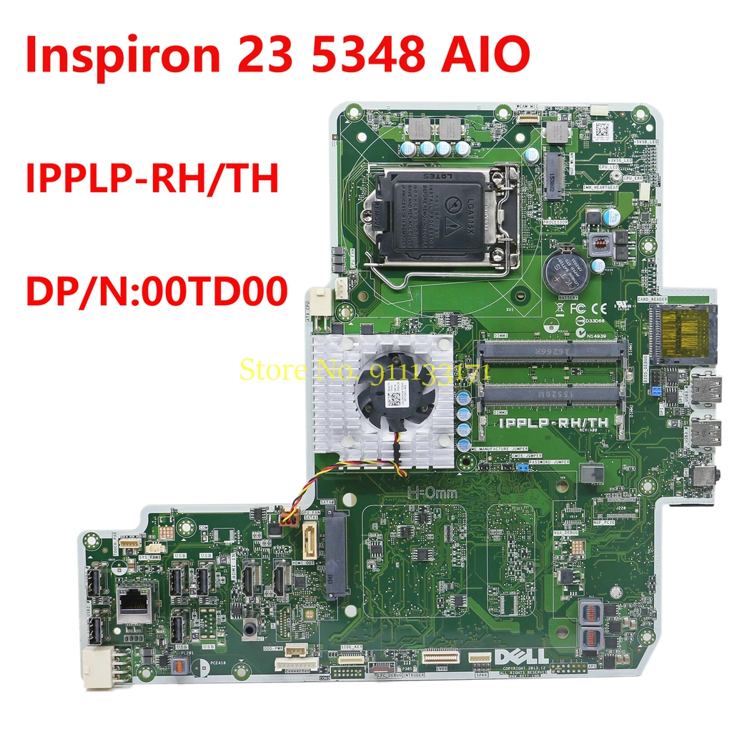 

Для DELL Inspiron 23 5348 материнская плата AIO IPPLP-RH/TH 0TD00 00TD00 с GPU LGA1150 DDR3 производитель ремонта материнской платы