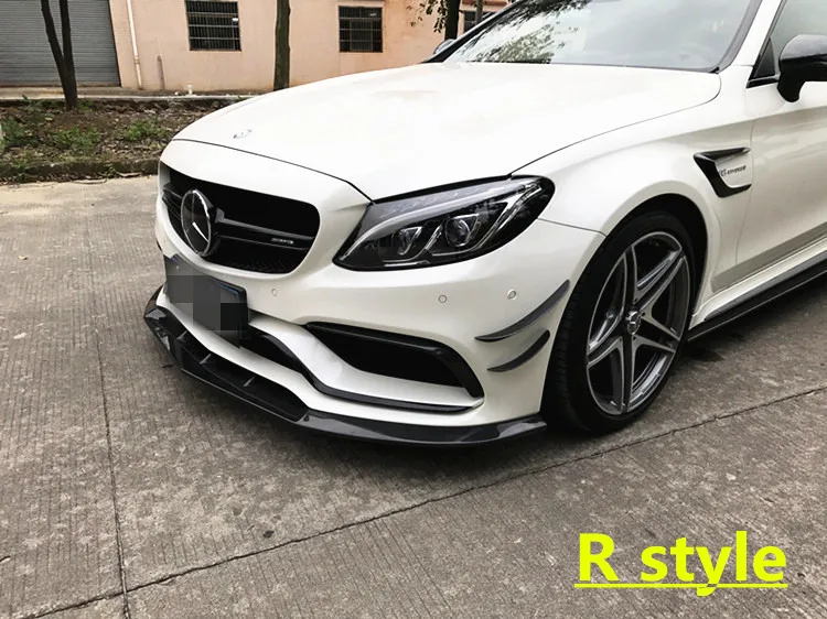 C63 AMG W205 передний разветвитель для губ/Brabus/Edition1/psm/R Стиль углеродное волокно передняя губа для Mercedes Benz C63 amg w205 c63s