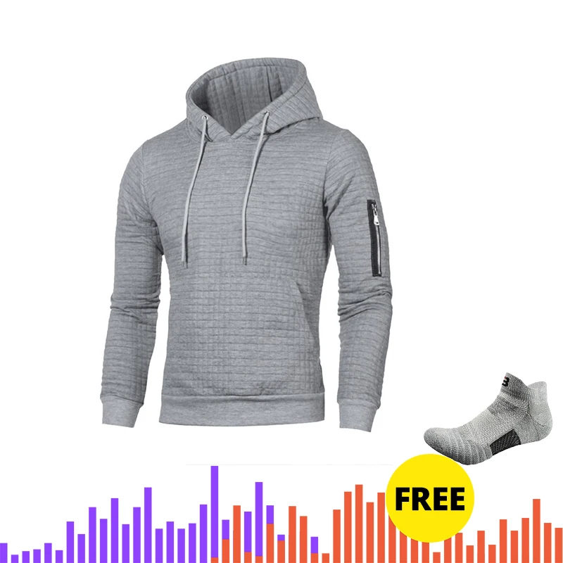 style 3 light gray Мужская Спортивная повседневная одежда на молнии модные жаккардовые толстовки с капюшоном флисовая куртка осенние толстовки осеннее зимнее пальто мужская Толстовка - Цвет: style 3 light gray