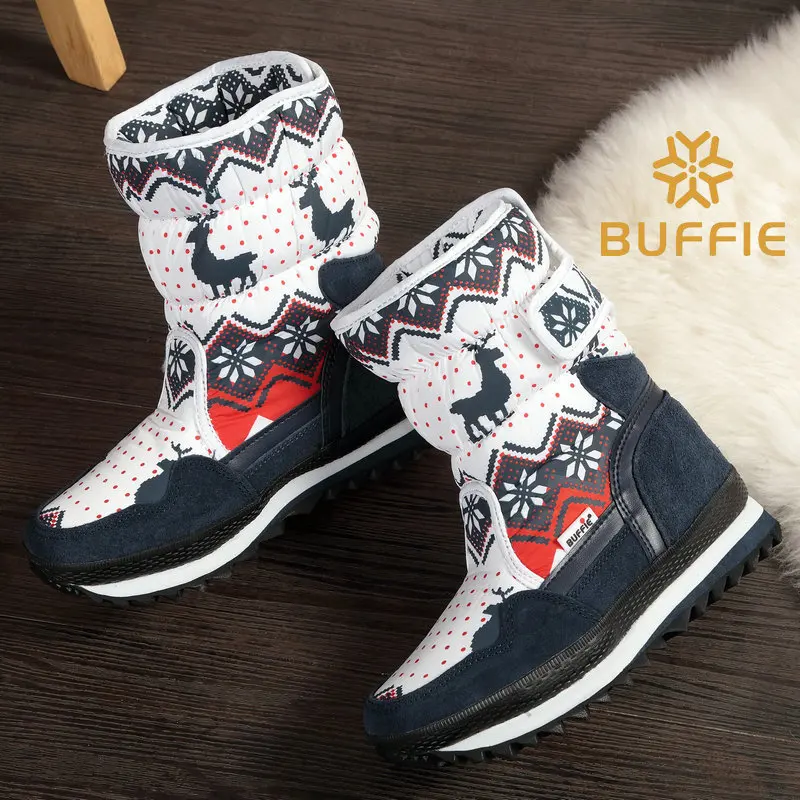 

Women winter boots antiskid plus velvet warm snow boots women shoes christmas deer brand fashion style Waterproof women boots