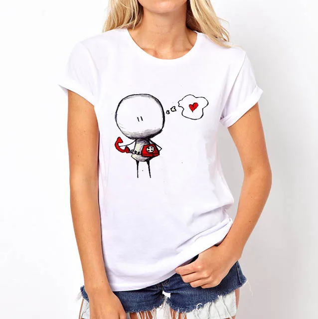 Новая летняя коллекция 2019 года женская футболка с принтом красного сердца
