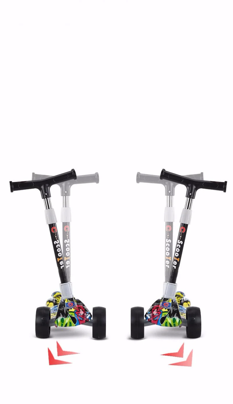 Скутер растягивающийся 2 в 1 складной 3 колесный Детский самокат кикборд с
