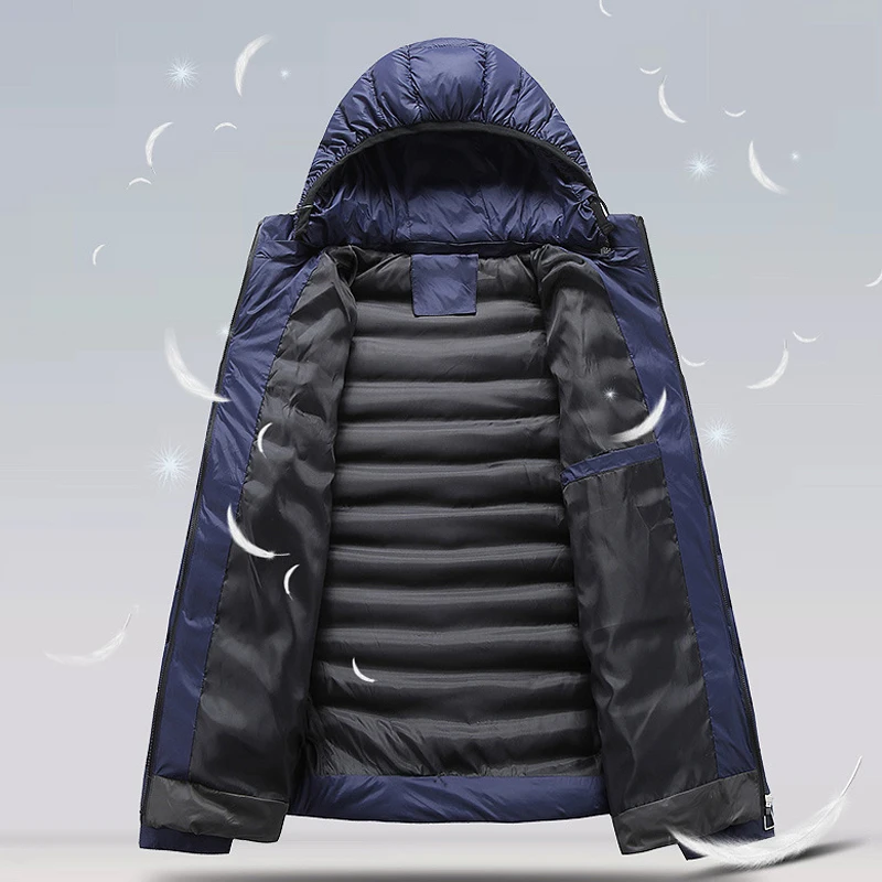 

Men 2021 Winter Brand New Casual Warm Thick Waterproof Jacket Parkas Coat Men New Snow Outwear Windproof Hat Parkas Jacket Men