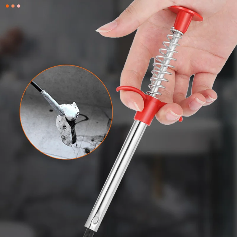 

1pcs Flexible Kitchen Bathroom Pipeline Dredge Sink Claw Pick Up Hair Bend Sink Cleaning Tool with Spring Grip