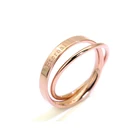 Роскошные брендовые двухслойные кольца KNOCK для женщин кольцо с надписью Вечная любовь ювелирные изделия из нержавеющей стали обручальные кольца