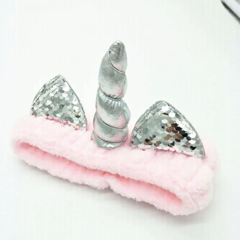 Ободок для Волос Эластичный женский с блестками и кошачьими ушками| |