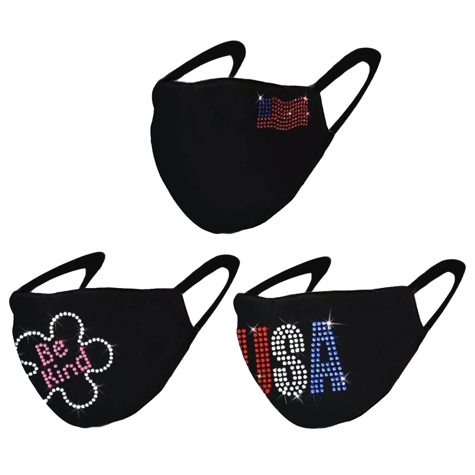 4 шт./партия маски для лица с принтом