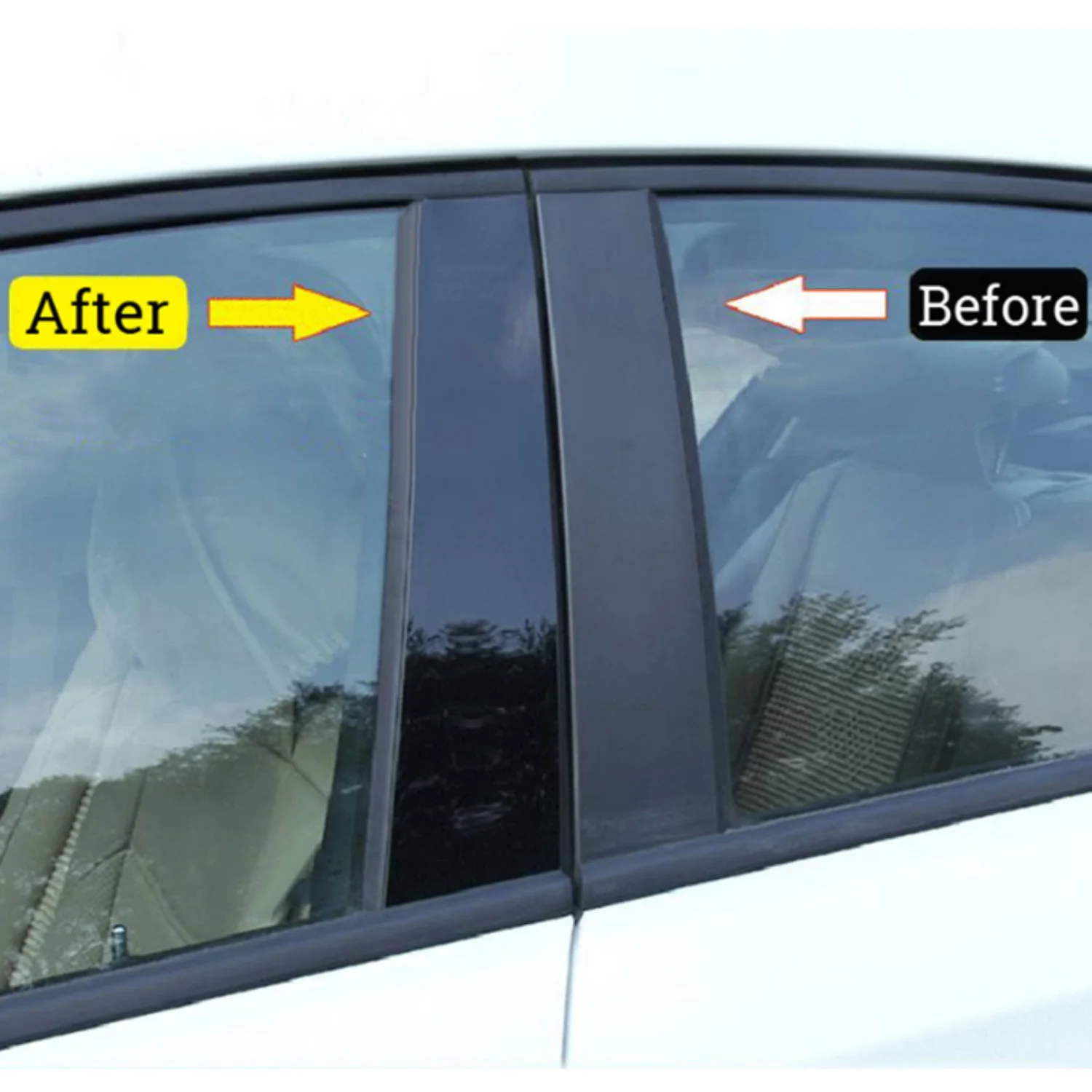 10 шт. зеркальный эффект пластиковые стойки для окон планки Mazda 3 Axela 14 17 и 2 ABS